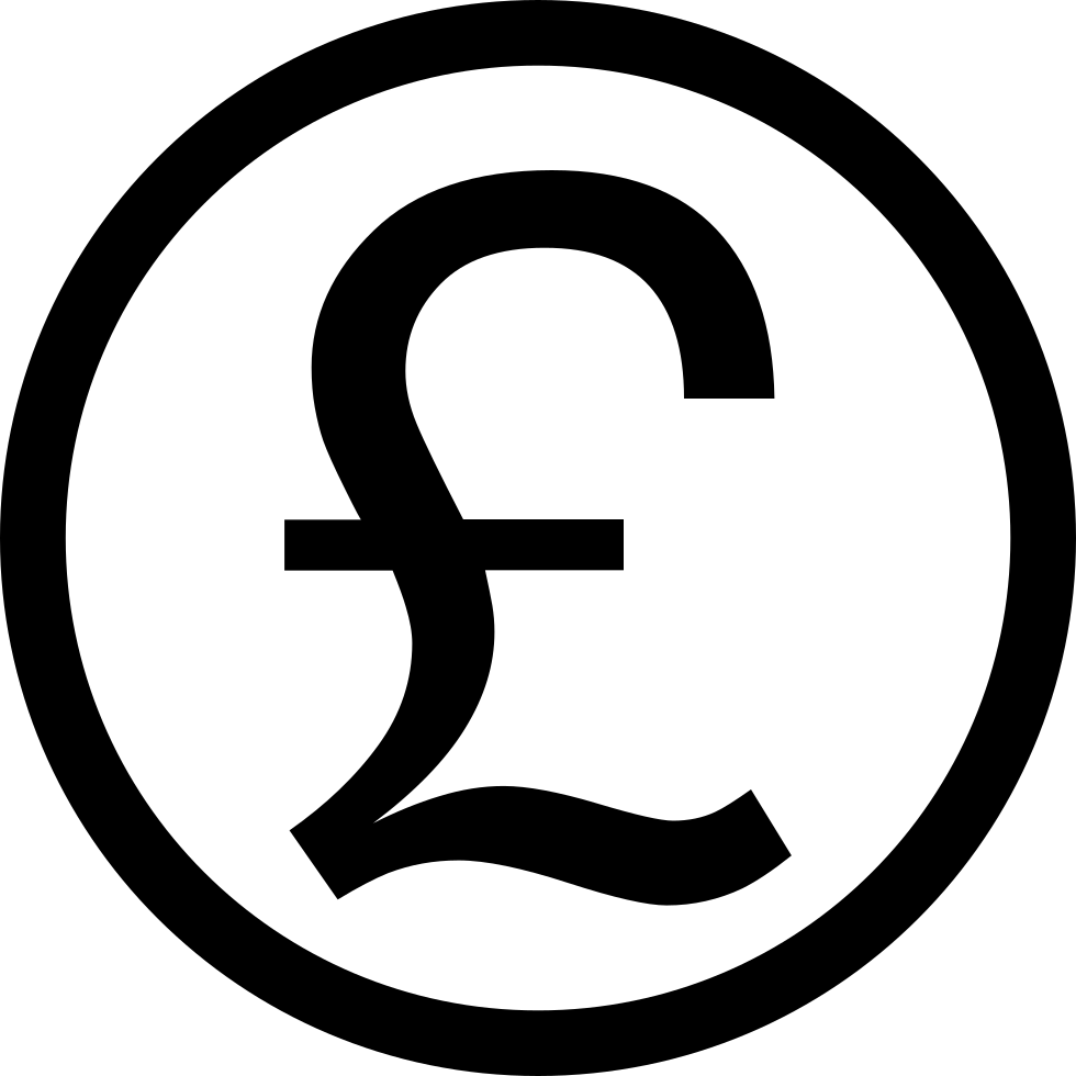Black Pound Sterling Symbol - Free Clip Art