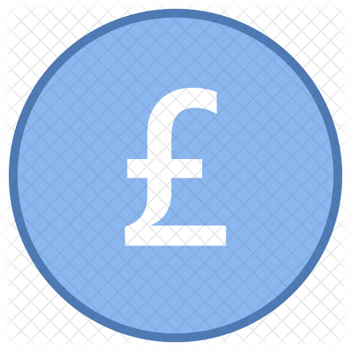 British Pound Sterling Round Currency Symbol Flat Icon For Apps 