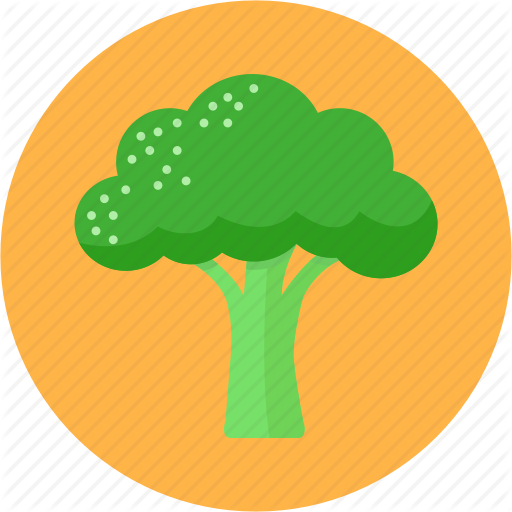 Broccoli, cabbage, cartoon, food, fresh, green, organic icon 