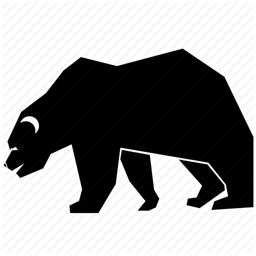 Bear,Grizzly bear,Terrestrial animal,Brown bear,Snout,Carnivore,American black bear,Silhouette,Wildlife,Illustration,Clip art,Black-and-white