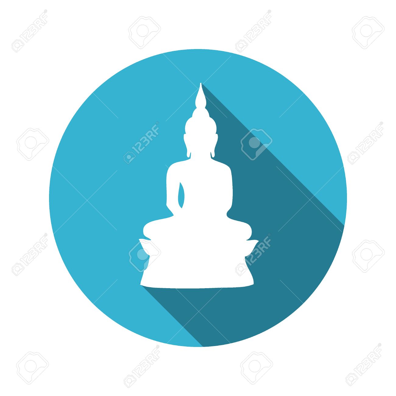 Buddha Icon Vector Illustration Stock Vector 340731275 - 