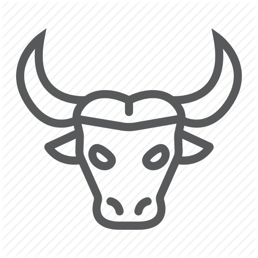 Horn,Head,Bull,Bovine,Black-and-white,Font,Illustration,Logo,Snout,Line,Wildlife,Cow-goat family,Coloring book,Clip art,Style