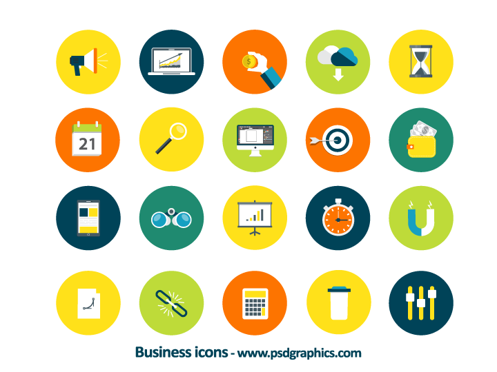Vector Illustration Business Icons Stock Vector 92151679 