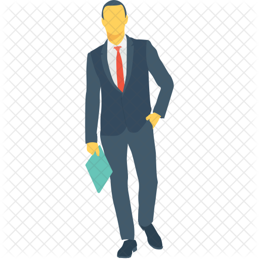 Business person silhouette wearing tie Icons | Free Download