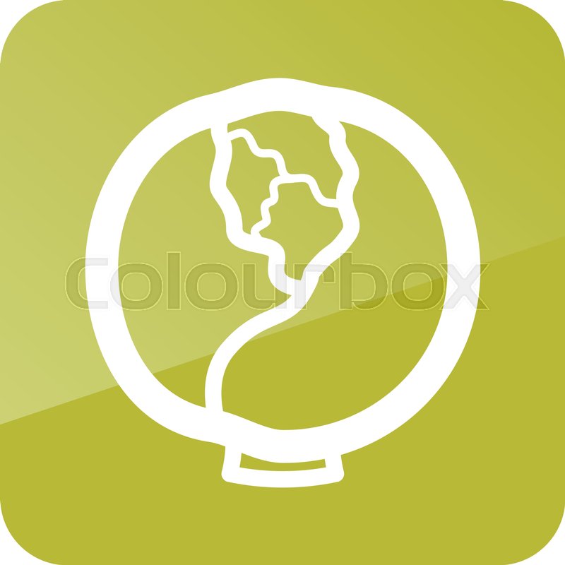 Cabbage icon in flat style Royalty Free Vector Image