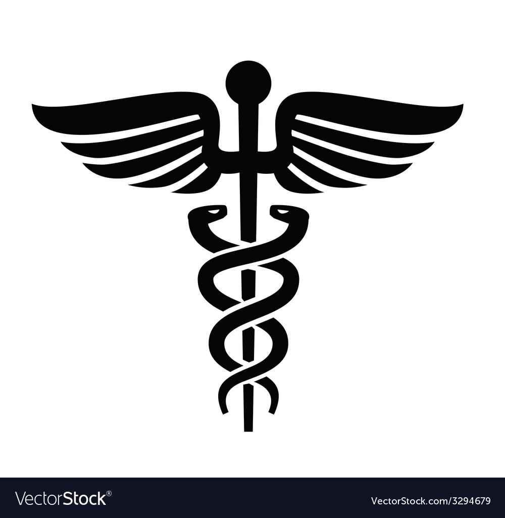 Caduceus silhouette, medical caduceus, pharmacy icon | Icon search 