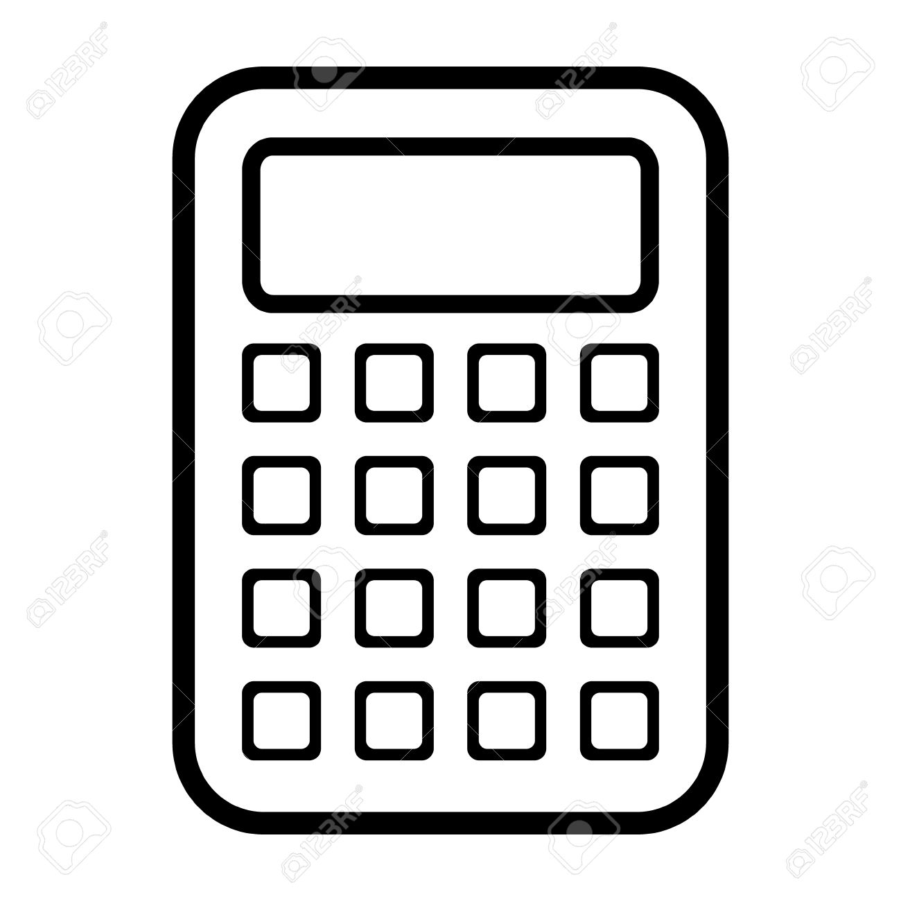 Calculator Icon Black And White 21077 Free Icons Library