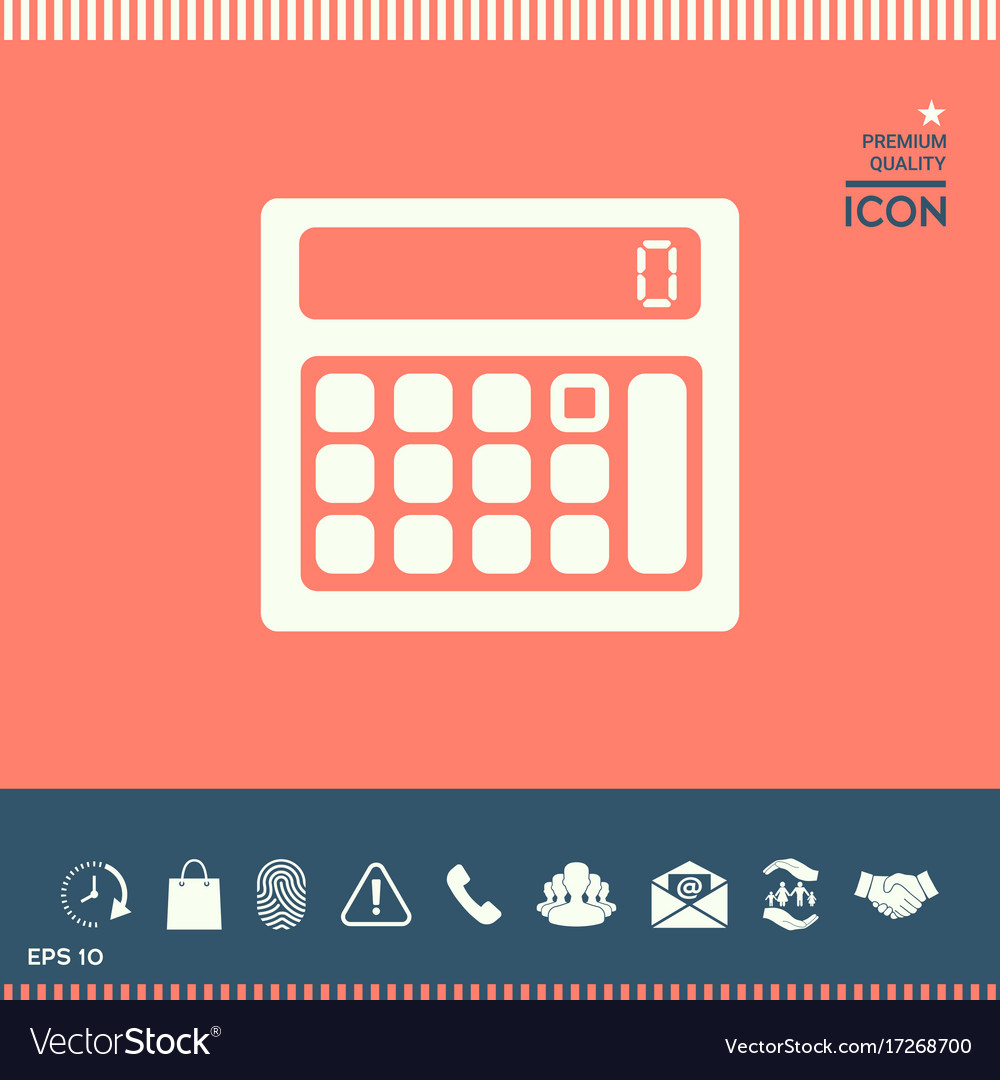 Smartphone Icon Calculator Icon Vector Illustration Stock Vector 