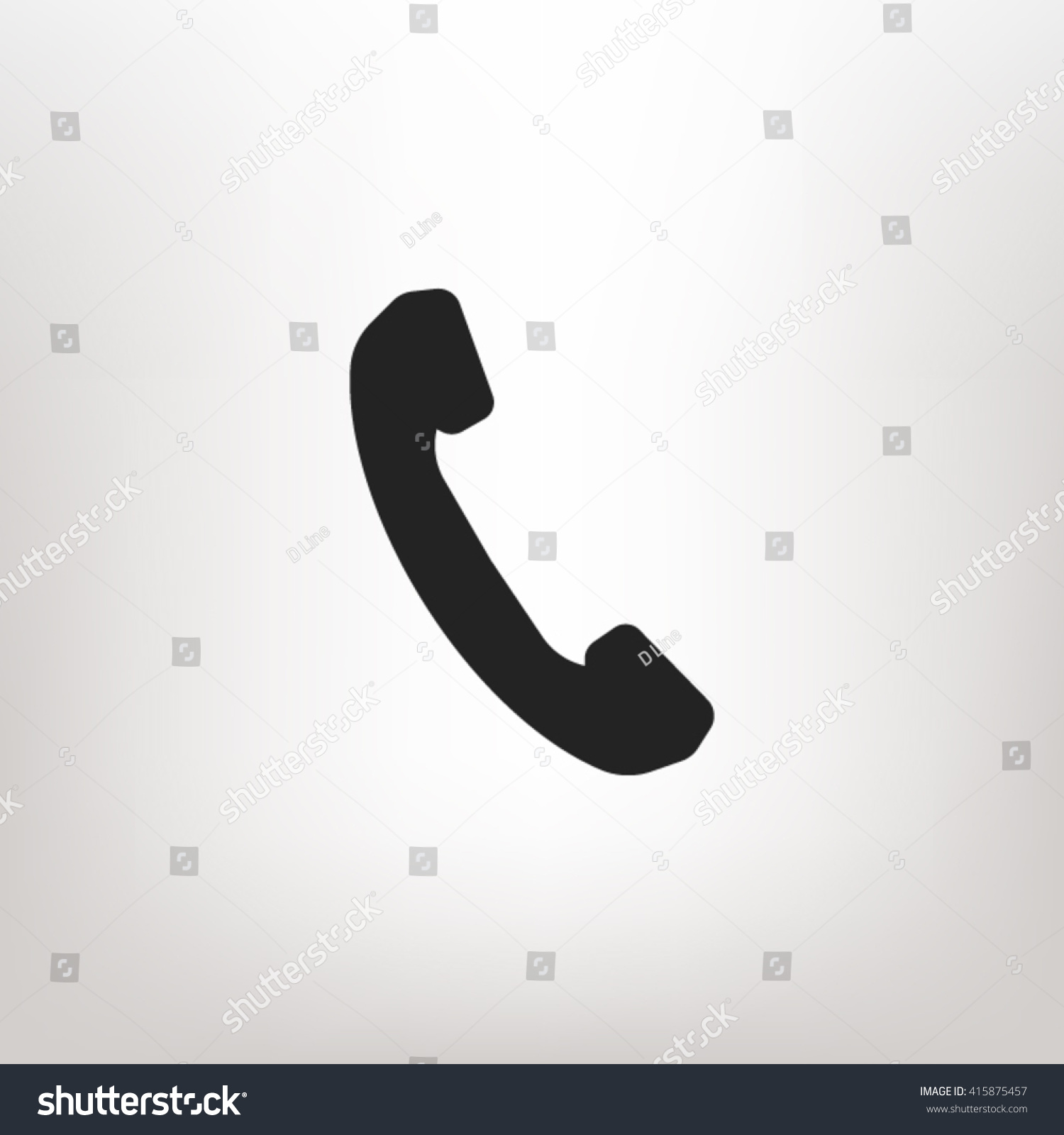 Telephone Call Vector Icon. Picture Style Is Bicolor Flat Phone 