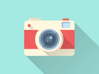 Vector for free use: Flat camera icon