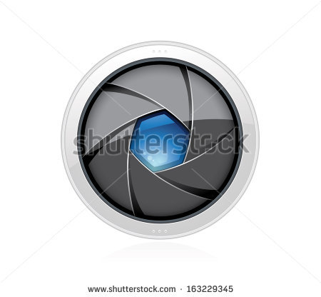 Camera Lens Icon On White Background Royalty Free Cliparts 