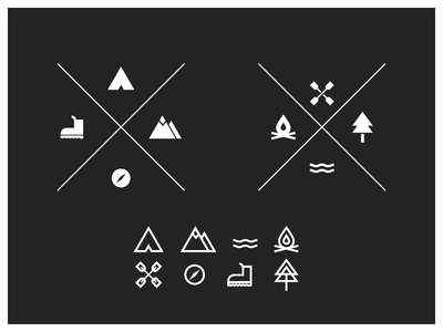 Adventure, camping, outdoors, raw, simple, tent icon | Icon search 