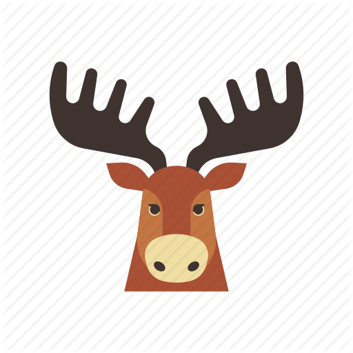 Reindeer,Deer,Antler,Head,Moose,Fawn,Illustration