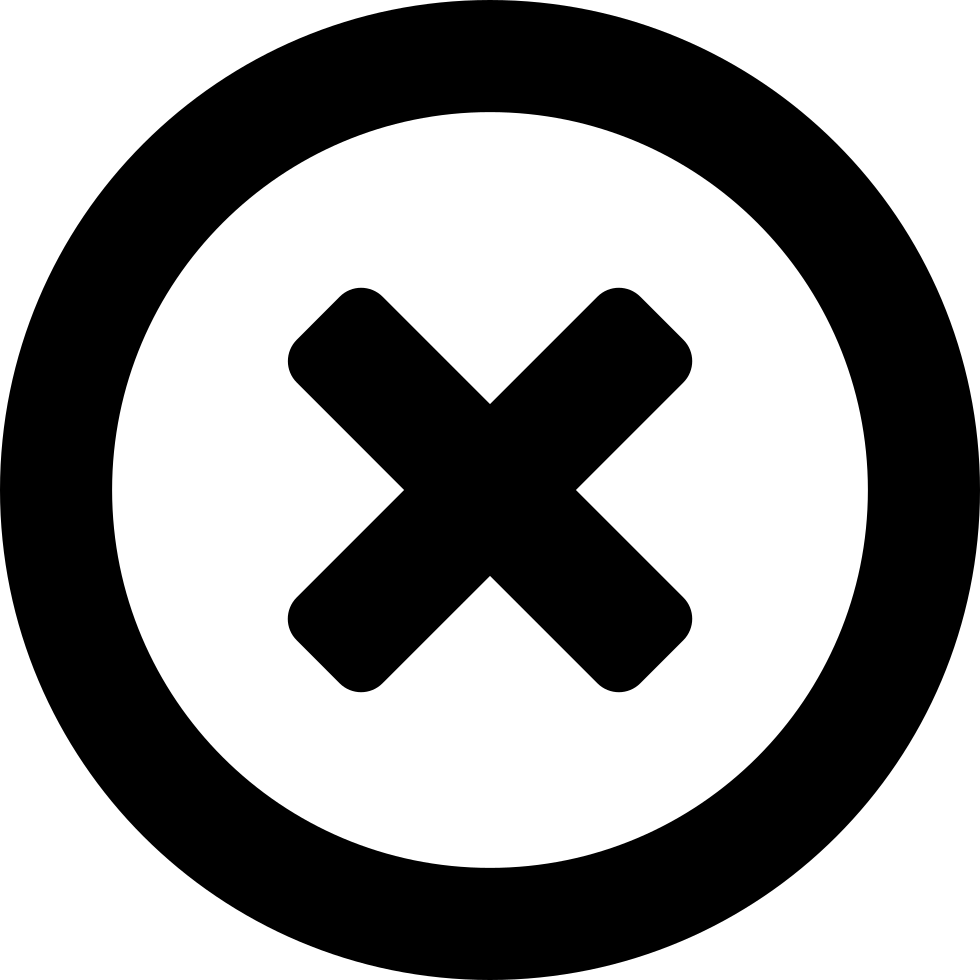 Cancel, close, delete, no, remove, stop, x cross icon | Icon 