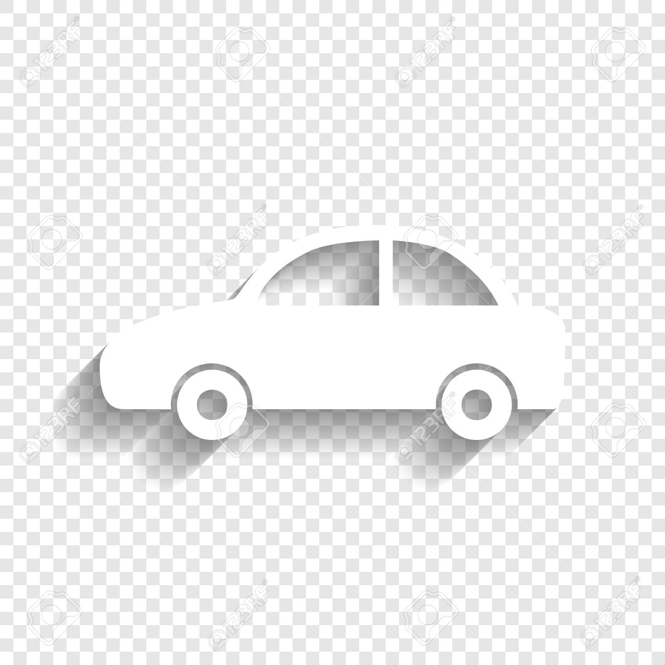 White car 7 icon - Free white car icons