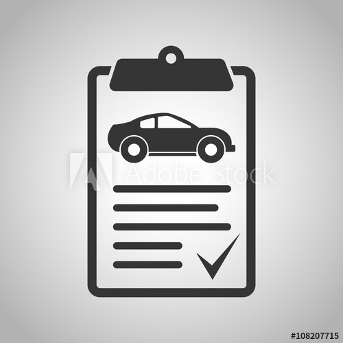 Illustration Car Inspection Icon On White Stock Vector 678459640 