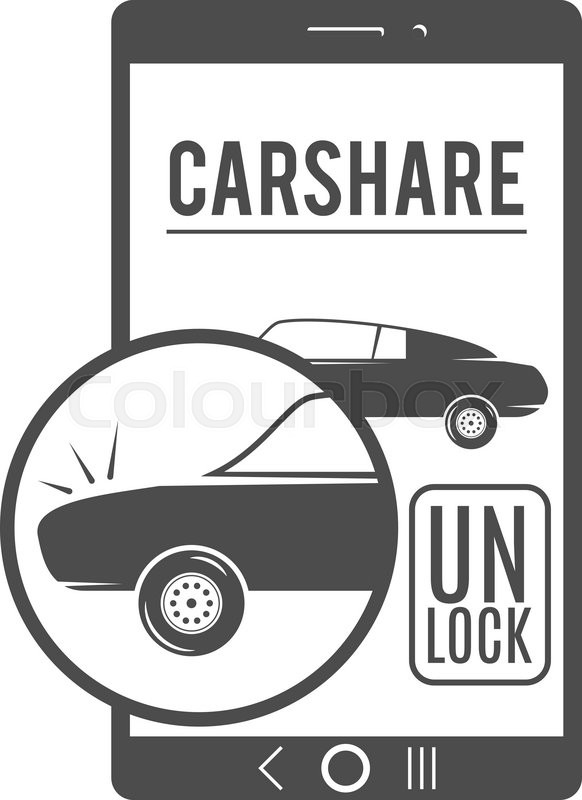 Car share logo design. Car Sharing vector concept. Collective 