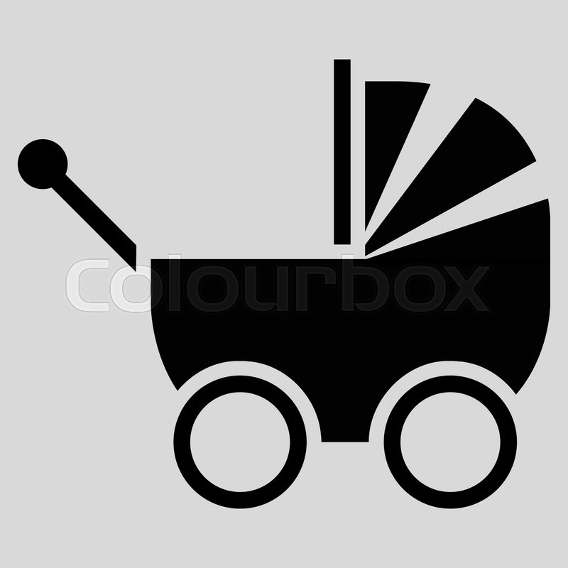 Carriage in silhouette over white. eps 8, ai, jpeg vector clipart 