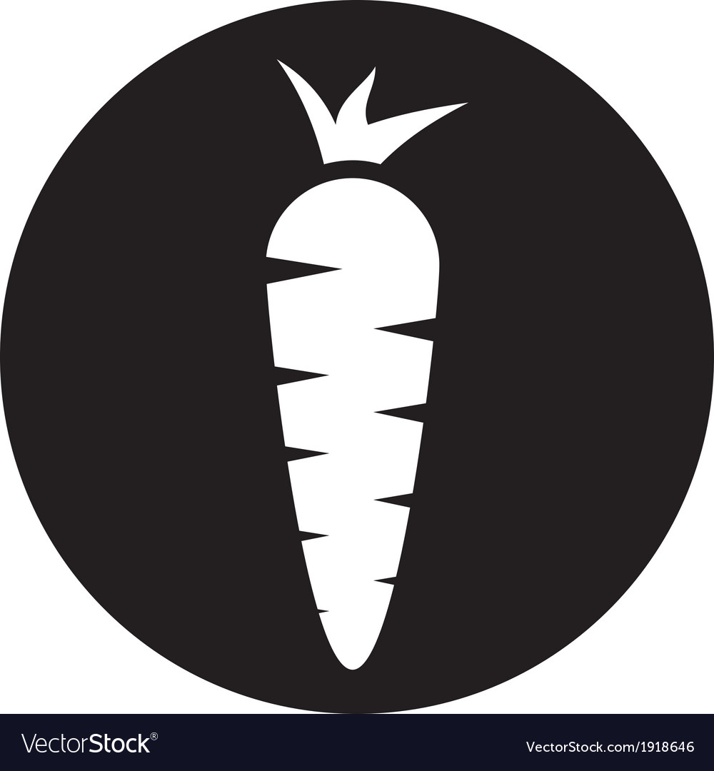 Carrot. Single flat icon on the circle. Vector illustration 