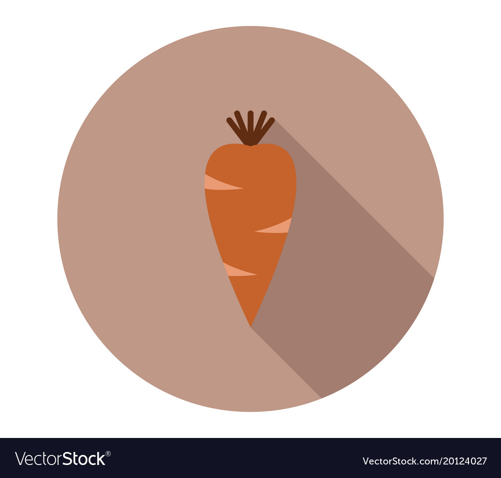 Carrot Vector Icon Cartoon Style Isolated On White Background 
