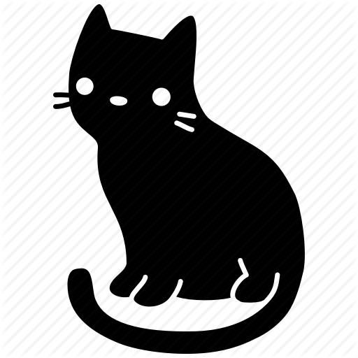 Cat,Black cat,Small to medium-sized cats,Felidae,Black,Whiskers,Black-and-white,Clip art,Tail,Carnivore,Snout,Design,Illustration,Silhouette,Line art,Domestic short-haired cat,American bobtail,Pattern,Kitten,Style