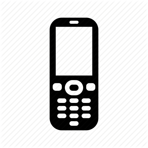 mobile phone icon. Black icon on transparent background. Stock 