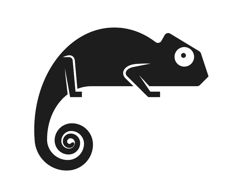 Chameleon icon in flat style Stock Vector Art  Illustration 