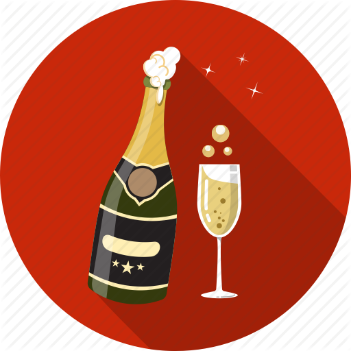 Champagne bottle - Free food icons