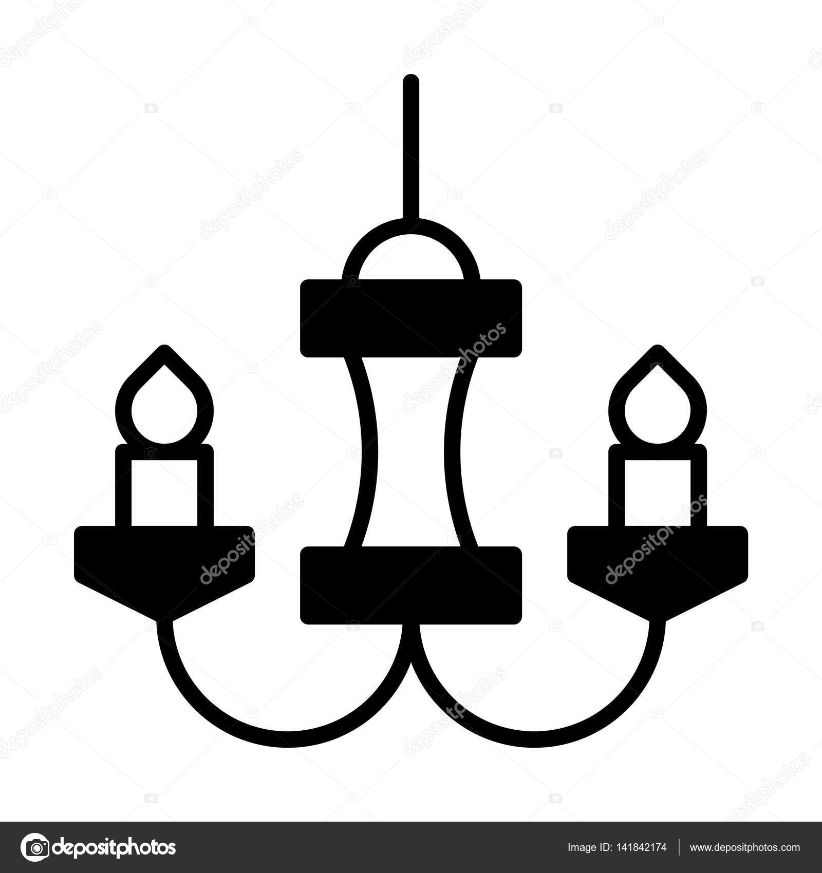 Chandelier icon simple style Royalty Free Vector Image