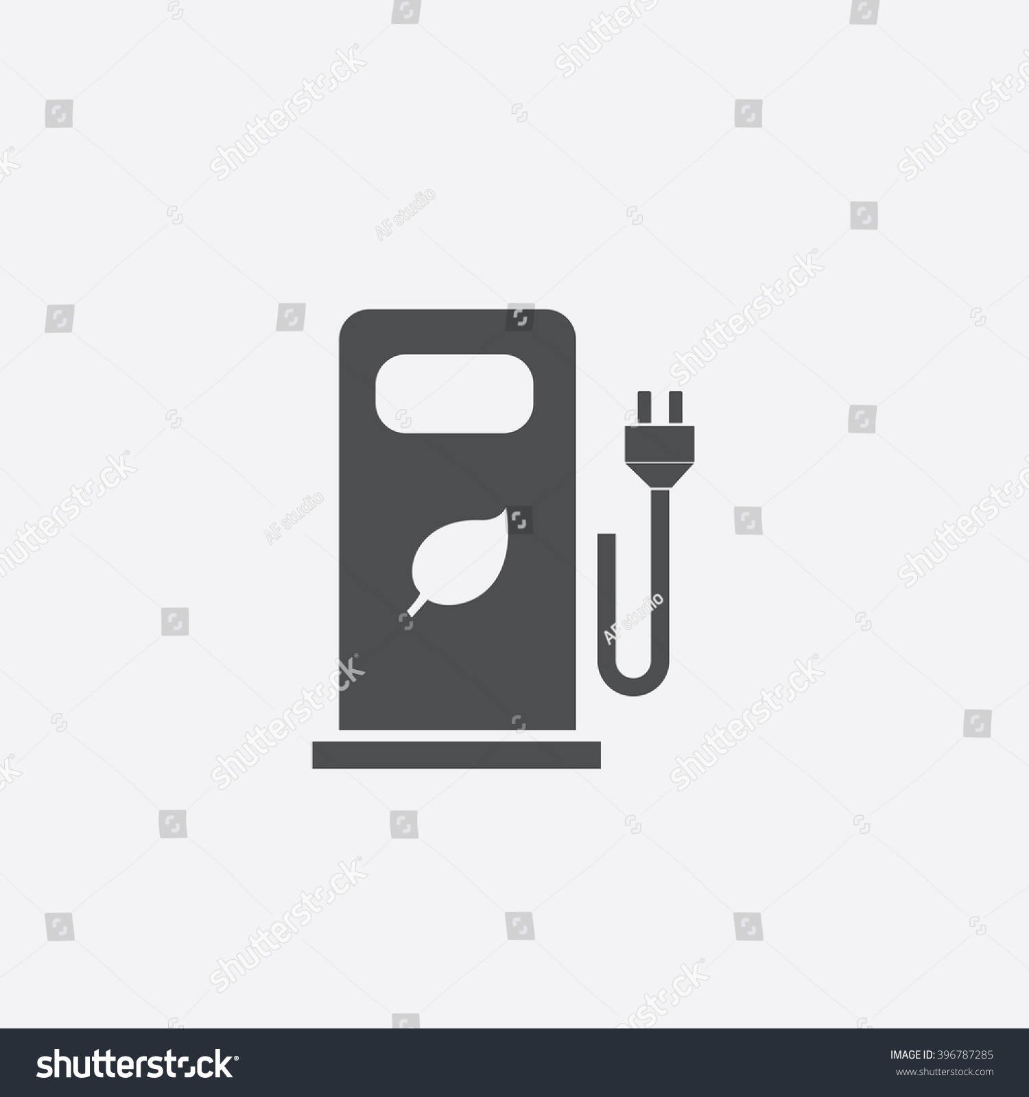 Car charging station icon Royalty Free Vector Image