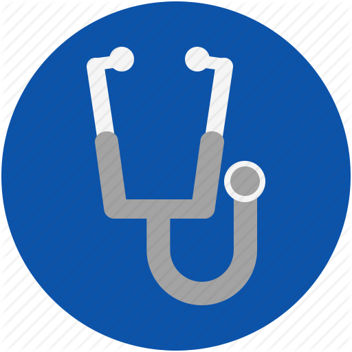 Medical Checkup Badge Stethoscope Icon Flat Stock Vector 528888847 
