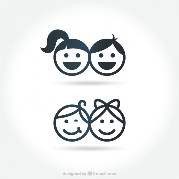 Vector icon mother and child on a white background vectors 