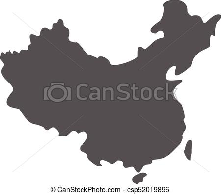 isolated USA vector map icon with the five stars china flag sym 