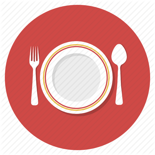 Dishware,Red,Circle,Tableware,Plate,Cutlery,Fork,Dinnerware set,Illustration,Platter,Spoon,Serveware,Saucer,Clip art