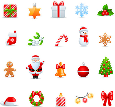 Christmas icon set 20 free icons (SVG, EPS, PSD, PNG files)