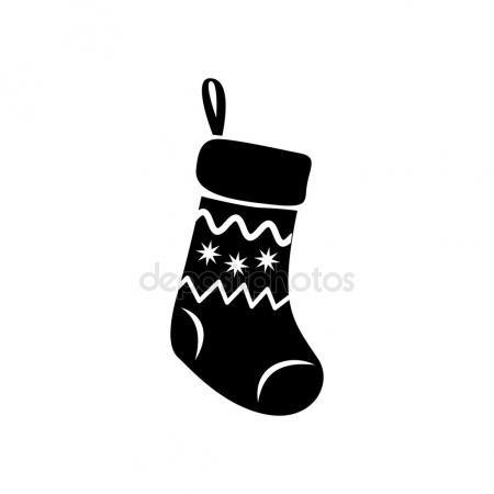 Christmas Stocking Icon Vector Filled Flat Stock Vector 517930060 