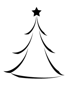 Christmas Tree Silhouette Vector Free Download
