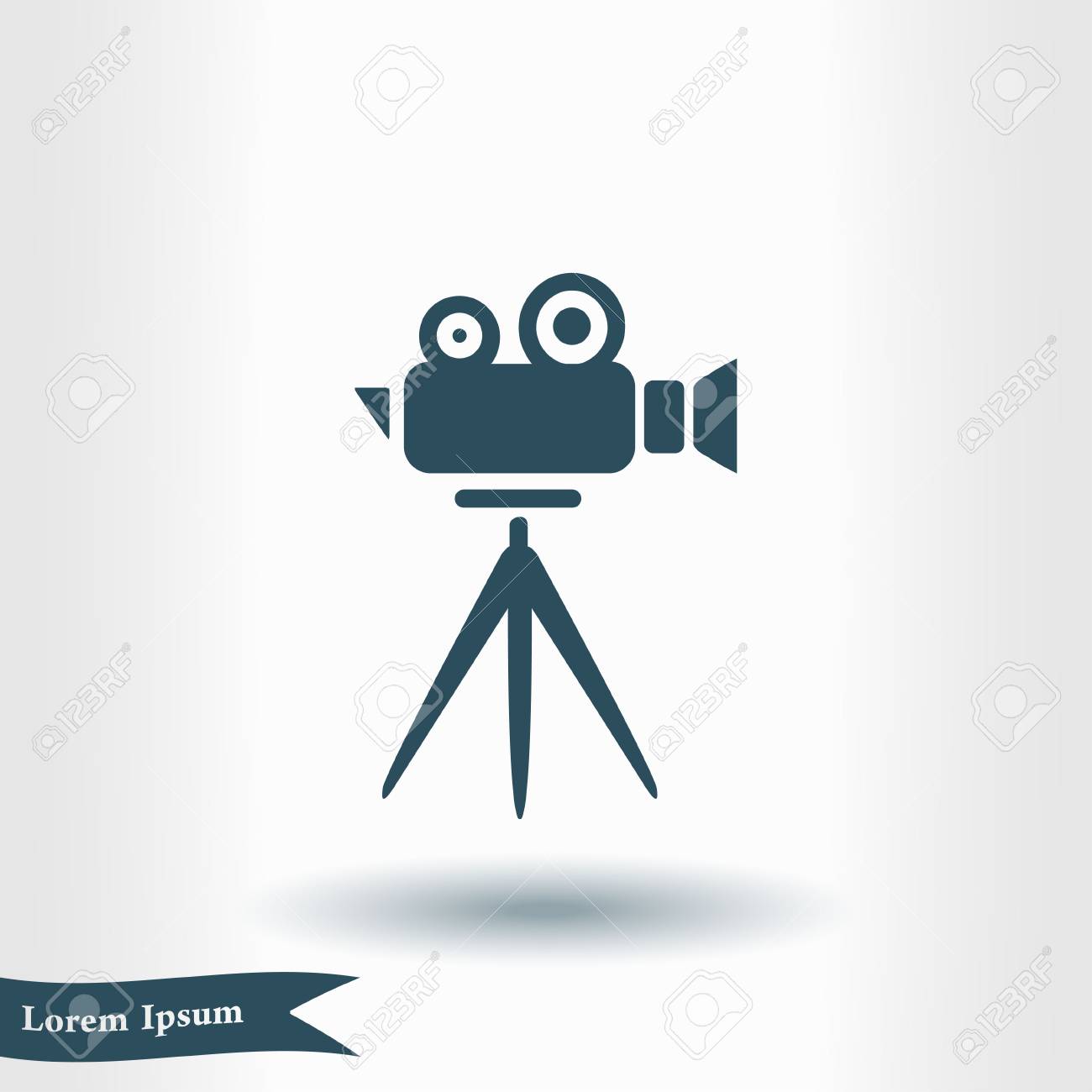 Cinema camera icon stock vector. Illustration of lens - 47556001