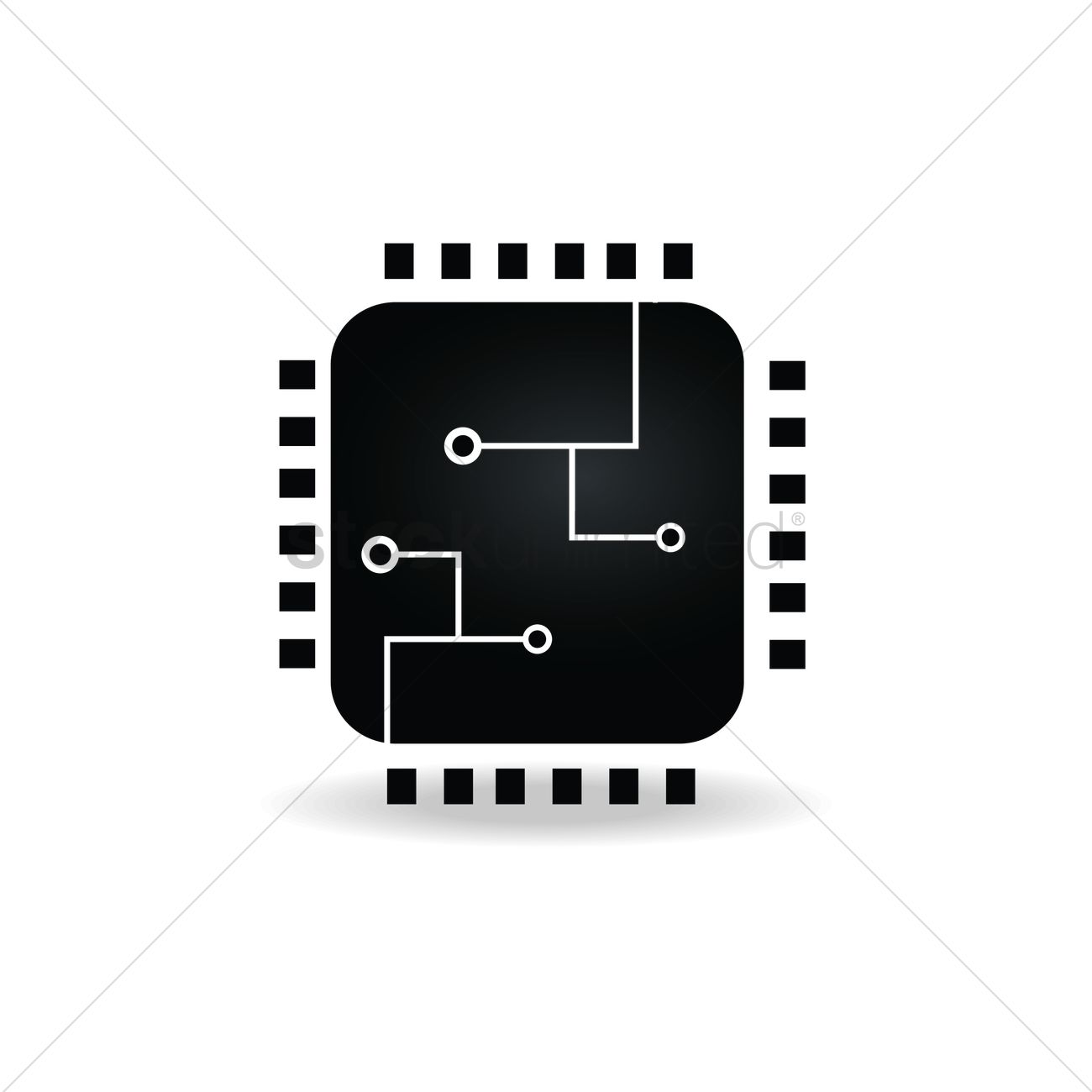 Circuit board icon. Technology scheme symbol flat vector 