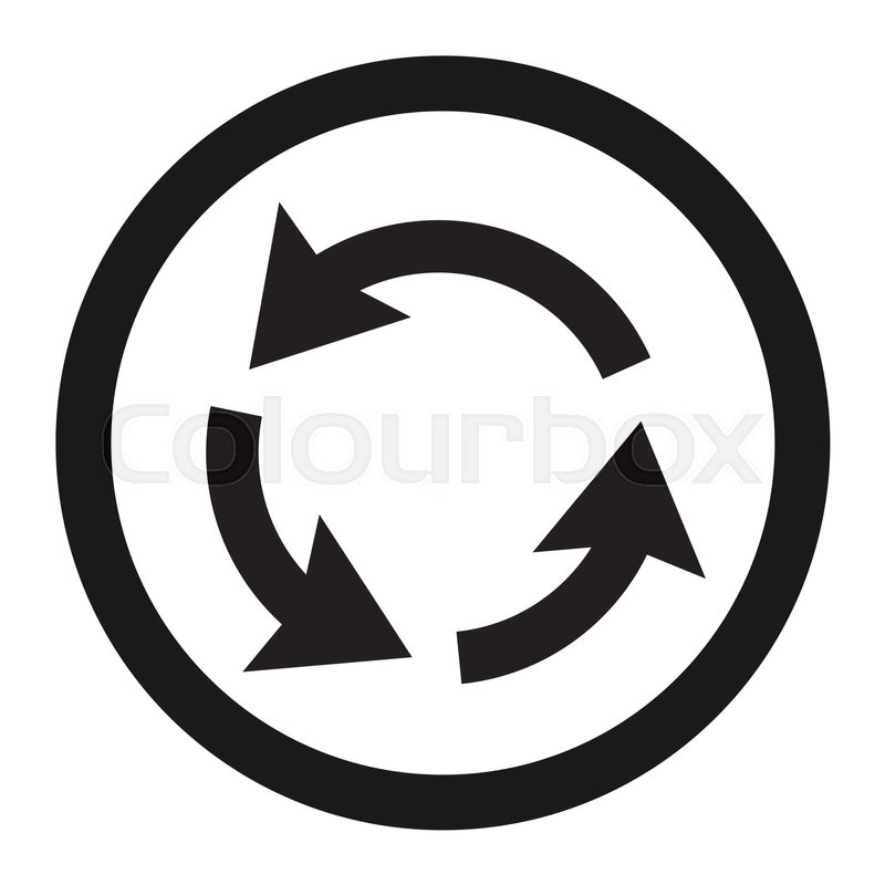 Circulation, inertia, motion, orientation, rotation, spinning icon 
