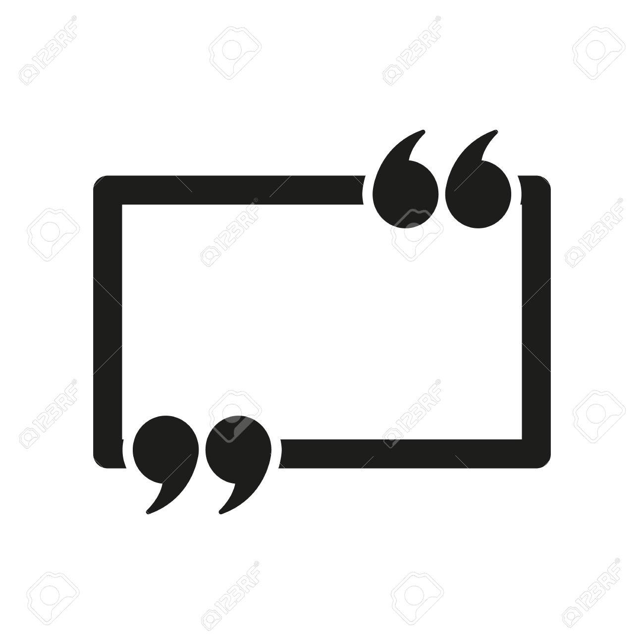 The Quotation Mark Speech Bubble icon. Quotes, citation, opinion 