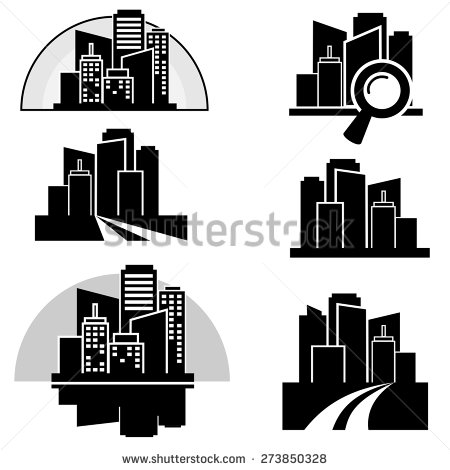 Modern Buildings Icon, City Icon Stock Vector - Illustration of 