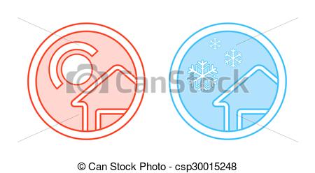 HVAC Icons. Heating, Ventilating And Air Conditioning Symbols 
