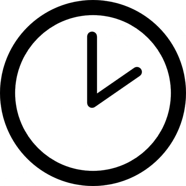 Counterclockwise rotating arrow around a clock - Free business icons