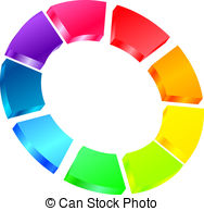 Colorful icon - people in circle Royalty Free Vector Image