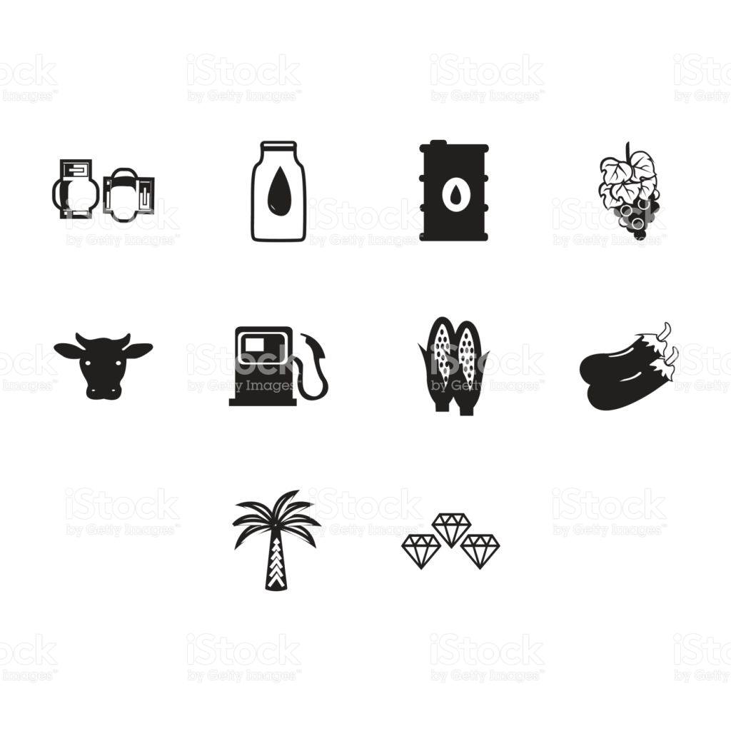 Commodity Icon Set Stock Vector Art  More Images of Asian Style 