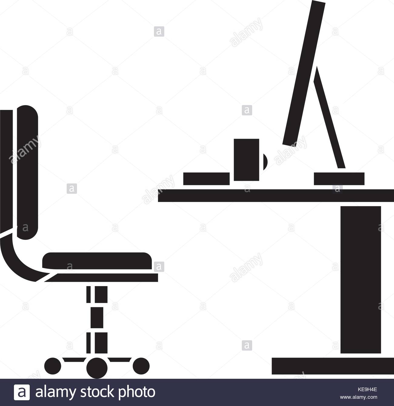 Computer, desk, drawers, home, lamp, office, pc icon | Icon search 