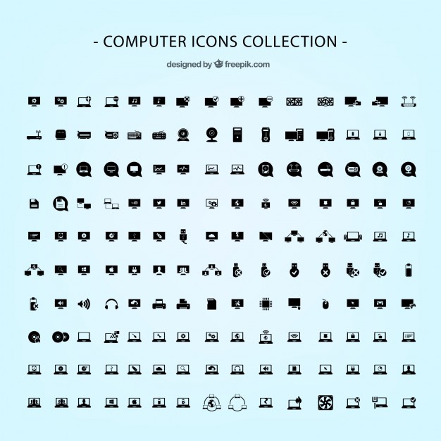 Huge collection of Black and white icons vector 18 - Vector Icons 