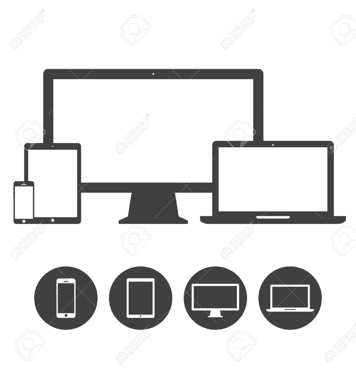 Tablet pc and smartphone, vector format clip art vector - Search 