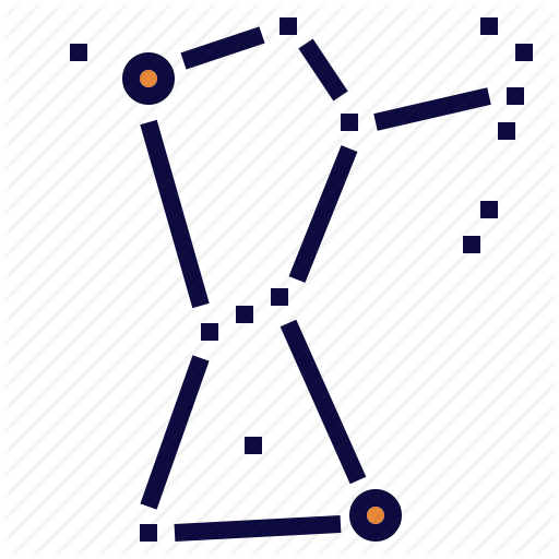 Big dipper constellation icon outline style Vector Image